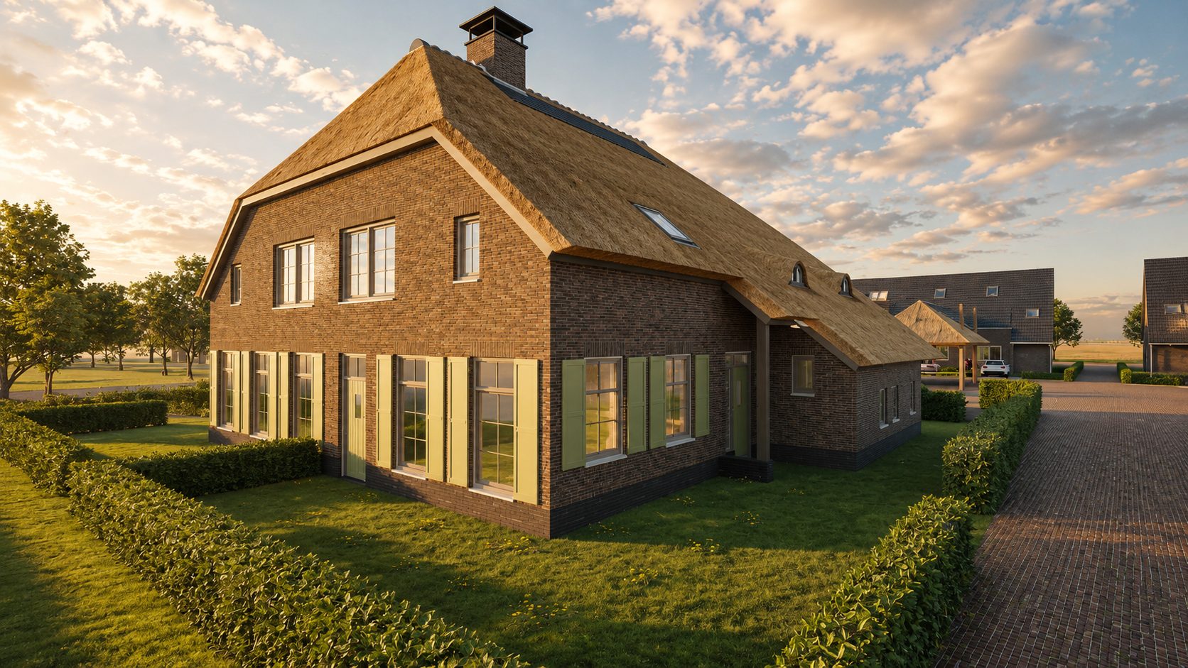 Boerderijwoning met rieten dakvlak